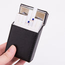 PU Leather Business Portable Cigarette Case(Black)