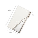 2 PCS Male And Female Business Large-Capacity Stainless Steel Business Card Case(Oracle Gray)