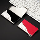2 PCS Male And Female Business Large-Capacity Stainless Steel Business Card Case(Oracle Gray)