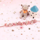 SL122 Women Rose Gold Beaded Accessory Bracelet, Size: 18cm
