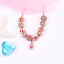 SL122 Women Rose Gold Beaded Accessory Bracelet, Size: 18cm
