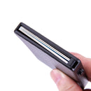 Aluminum Alloy Anti-Theft Card Box Automatic Eject RFID Card Box(Carbon Fiber Silver)