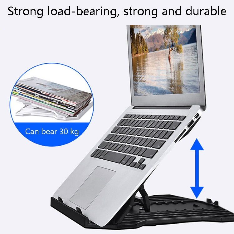 N31 Portable Laptop Bracket Liftable Computer Support Base, Colour: Black (Upgrade Version)