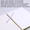 100 Sheets A4 Non-Adhesive Print Paper Blank Writing Adhesive Laser Inkjet Print Label Paper(Glossy)