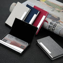 2 PCS Stainless Steel Business Card Holder(Brown)