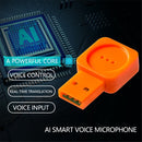 MI-021 AI Smart Voice Microphone USB Mini Microphone With Voice Control/Input/Translation/Search Function(Orange)
