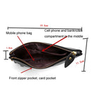 Ladies One-Shoulder Diagonal Mobile Phone Coin Purse(Black)
