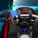 Kewig M6 Aluminum Alloy Motorcycle Mobile Phone Bracket Rechargeable With Switch Waterproof Stable Navigation Bracket(Red)