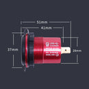 Metal Double USB Car Charger 5V 4.8A Aluminum Alloy Car Charger(Red Shell Red Light With Terminal)