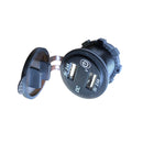 With Touch Switch Car USB Charger 4.8A With Voltage Meter Waterproof And Dustproof Car Charger(Blue Light)