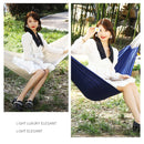 Thickened Canvas Hammock Outdoor Anti-rollover Portable Swing 190x80cm, Style: Non-stick Gray