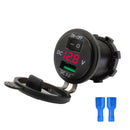 Car Motorcycle Modified USB Charger With Switch 12-24V Fast Charge(Red Light)