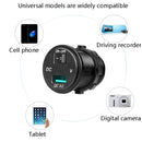 Car Motorcycle Modified USB Charger With Switch 12-24V Fast Charge(Red Light)