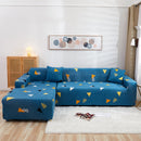 Lazy Stretch Sll-Inclusive Sofa Cover Universal Sofa Dust Cover, Size: Four People 235-300cm(Elegant Triangle Blue)