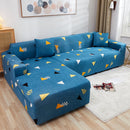 Lazy Stretch Sll-Inclusive Sofa Cover Universal Sofa Dust Cover, Size: Four People 235-300cm(Elegant Triangle Blue)