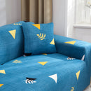 Lazy Stretch Sll-Inclusive Sofa Cover Universal Sofa Dust Cover, Size: Four People 235-300cm(Elegant Triangle Blue)