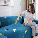 Lazy Stretch Sll-Inclusive Sofa Cover Universal Sofa Dust Cover, Size: Four People 235-300cm(Elegant Triangle Blue)