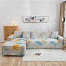 Lazy Stretch Sll-Inclusive Sofa Cover Universal Sofa Dust Cover, Size: Four People 235-300cm(Dazzle Feather Gray)