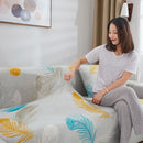 Lazy Stretch Sll-Inclusive Sofa Cover Universal Sofa Dust Cover, Size: Four People 235-300cm(Dazzle Feather Gray)