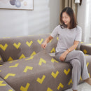 Lazy Stretch Sll-Inclusive Sofa Cover Universal Sofa Dust Cover, Size: Four People 235-300cm(Future coffee)