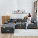 Lazy Stretch Sll-Inclusive Sofa Cover Universal Sofa Dust Cover, Size: Four People 235-300cm(Elegant Triangle Grey)