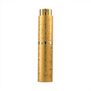 2 PCS Embossed Rotating Perfume Bottle Metal Discharge Bottle Sterilizing Alcohol Spray Bottle, Specification: 10ml(Golden)