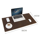 CF9011 Desk Pad Retro Crazy Horse Leather Notebook Computer Mouse Pad Oversized Anti-Slip Desktop Computer Desk Leather Pad(Brown)