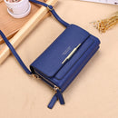 Ladies Wallet Large Capacity Multi-Function Shoulder Bag(Blue)