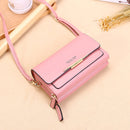 Ladies Wallet Large Capacity Multi-Function Shoulder Bag(Pink)