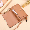 Ladies Wallet Large Capacity Multi-Function Shoulder Bag(Brown)