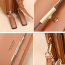 Ladies Wallet Large Capacity Multi-Function Shoulder Bag(Brown)