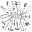 10 PCS Tool Metal Keychain Car Key Ring Pendant, Colour: H-391 Glossy Ax