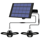 2 in 1 Outdoor Solar Waterproof Garden Decoration LED Folding Tri-Leaf Lamp Garage Light(Cool White Light)