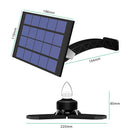 2 in 1 Outdoor Solar Waterproof Garden Decoration LED Folding Tri-Leaf Lamp Garage Light(Cool White Light)