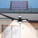 2 in 1 Outdoor Solar Waterproof Garden Decoration LED Folding Tri-Leaf Lamp Garage Light(Cool White Light)
