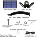 2 in 1 Outdoor Solar Waterproof Garden Decoration LED Folding Tri-Leaf Lamp Garage Light(Cool White Light)