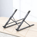Oatsbasf V01 Portable Metal Laptop Cooling Bracket Aluminum Alloy Folding Adjustable Lifting Stand(Gray)