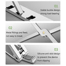 Oatsbasf V01 Portable Metal Laptop Cooling Bracket Aluminum Alloy Folding Adjustable Lifting Stand(Silver)
