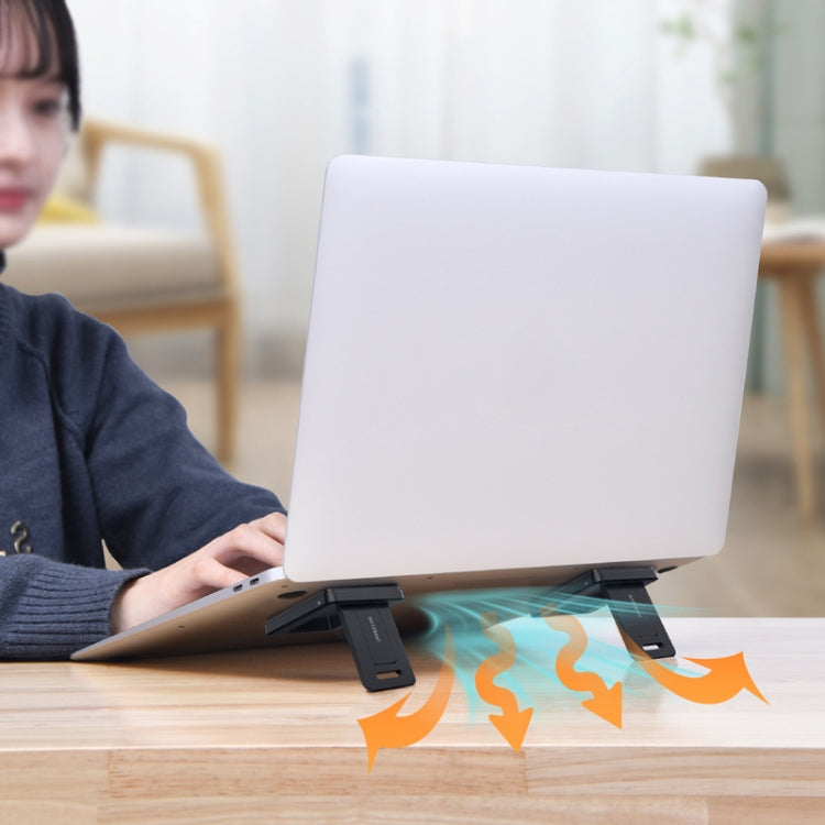 Oatsbasf 03489 Lazy Notebook Portable Bracket Foldable Portable Bracket With Mats(Black)