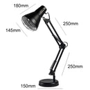 Household 150-watt Infrared Simple Physiotherapy Lamp With Metal Long Arm US Plug, Colour: Button Switch (White)