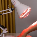 Household 150-watt Infrared Simple Physiotherapy Lamp With Metal Long Arm US Plug, Colour: Button Switch (White)