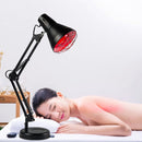 Household 150-watt Infrared Simple Physiotherapy Lamp With Metal Long Arm US Plug, Colour: Button Switch (White)