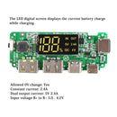 5V 2.4A Charging Port Boost Module Dual USB Output Digital Display Charging Module