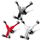 OATSBASF Car Air Outlet Gravity Mobile Phone Holder Snap-On Metal Bracket(Red)