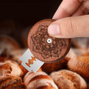 Bread Baguette Round Knife Wooden Double-Sided Bread Trimming Knife With 5 Blades, Specification: Flower Pear Wood