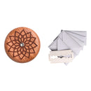 Bread Baguette Round Knife Wooden Double-Sided Bread Trimming Knife With 5 Blades, Specification: Pattern 4 Flower Pear Wood