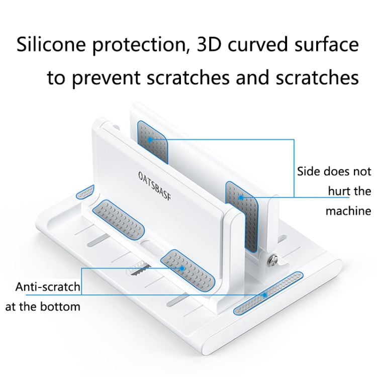 Oatsbasf 03670 Laptop Stand Storage Stand Computer Desktop Vertical Cooling Base, Colour: Black Ordinary