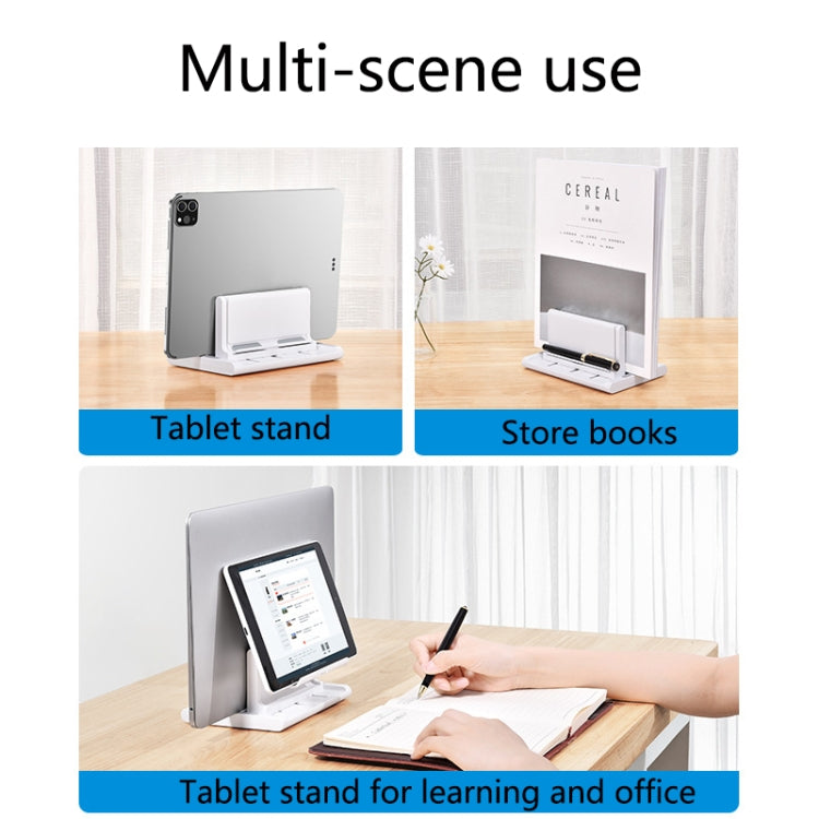 Oatsbasf 03670 Laptop Stand Storage Stand Computer Desktop Vertical Cooling Base, Colour: Black Ordinary