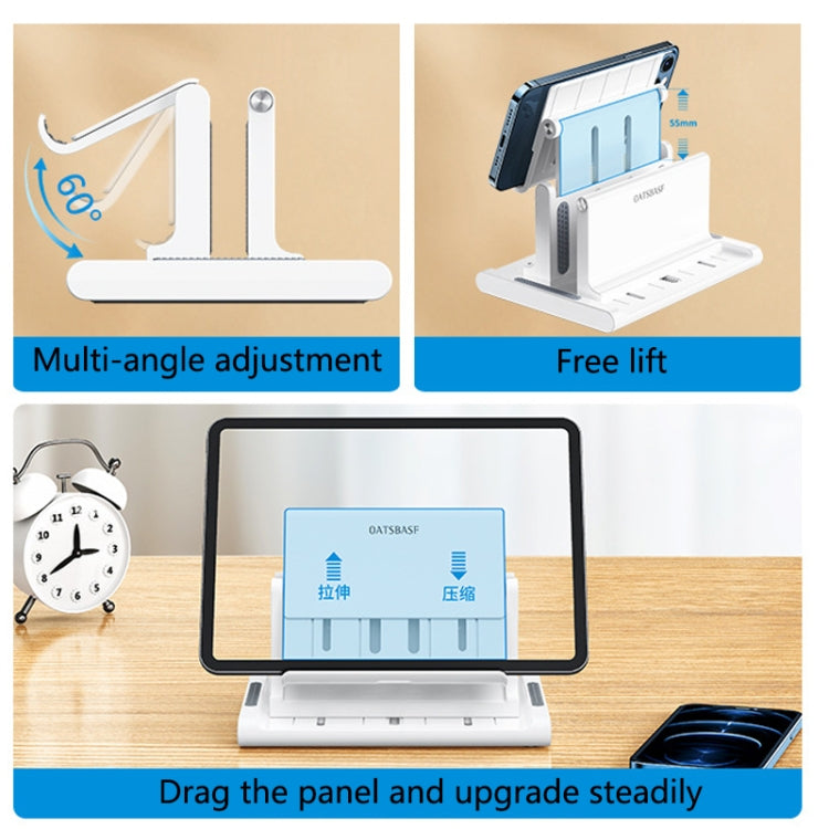 Oatsbasf 03670 Laptop Stand Storage Stand Computer Desktop Vertical Cooling Base, Colour: Black Upgrade)