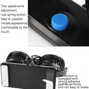 Car Fan Portable Mini Adjustable Car Double-Headed Electric Fan, Colour: Orange 24V Cigarette Lighter